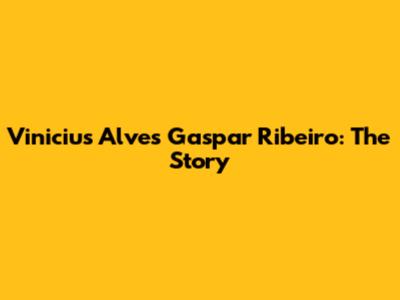 Vinicius Alves Gaspar Ribeiro: The Story